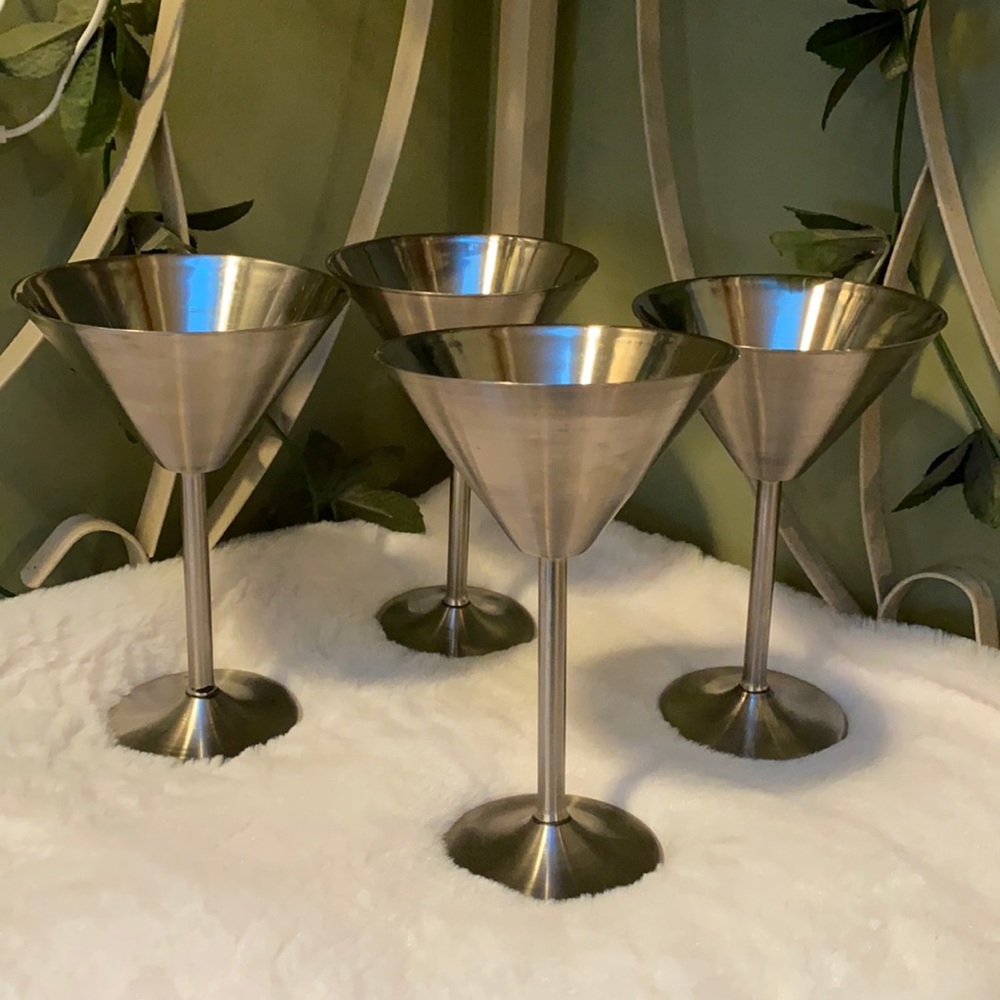 RSVP Endurance Stainless Steel Martini Glasses